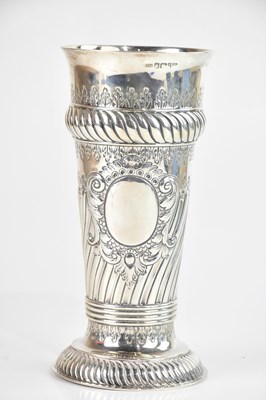 Lot 306 - WALKER & HALL; a large Victorian hallmarked...