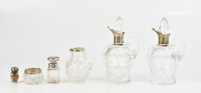 Lot 356 - A pair of Edward VII hallmarked silver mounted...