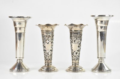 Lot 305 - WALKER & HALL; a pair of Edward VII hallmarked...