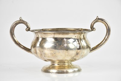 Lot 115 - A Russian silver twin handled sugar bowl with...