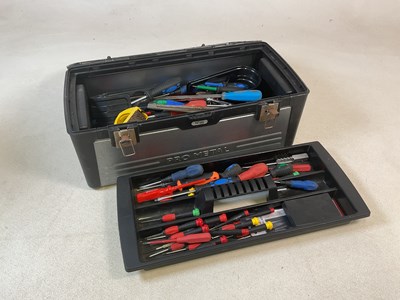 Lot 158 - A large tool box with contents, to include...