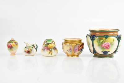 Lot 1707 - ROYAL WORCESTER; a small jardiniere...