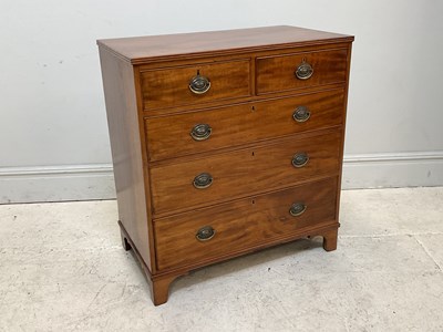 Lot 149 - A 19th century mahogany chest of two short...