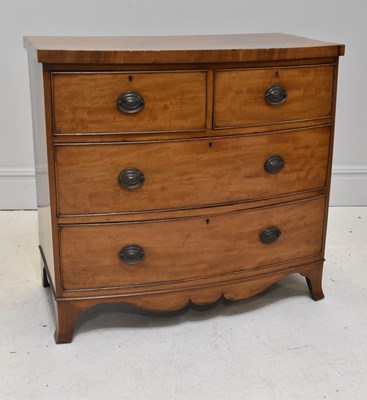 Lot 67 - A 19th century mahogany chest of two short...