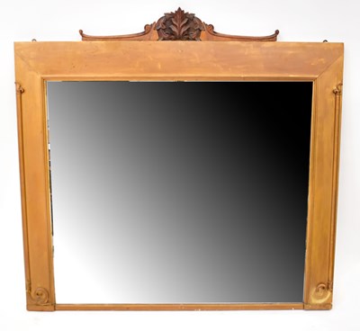 Lot 59 - A large gold painted mirror, with applied...