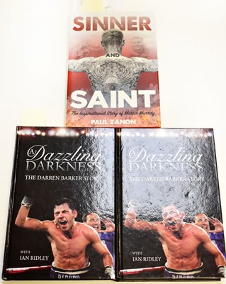 Lot 430 - BOXING; three signed books, comprising two...