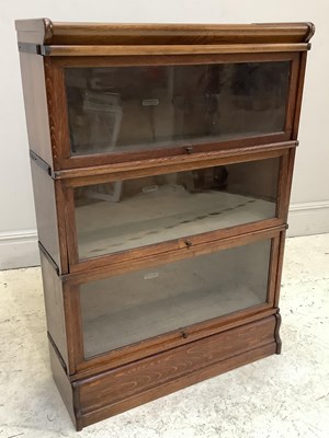 Lot 146 - THE GLOBE WERNICKE CO LIMITED; an oak three...