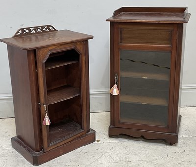 Lot 187 - An Edwardian mahogany music cabinet with...