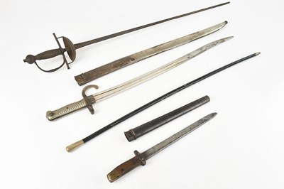Lot 1337 - A French model 1866 Chassepot bayonet and...