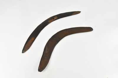 Lot 296 - Two 19th century boomerangs.