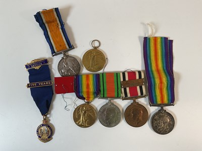 Lot 235 - A pair of WWI medals, awarded to 45106 Pte. P....