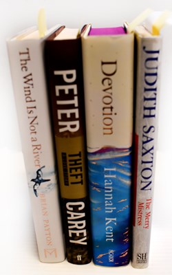 Lot 450 - Four signed novels, comprising Judith Saxton...