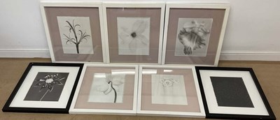 Lot 541 - A set of five floral prints, and two similar...