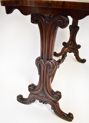 Lot 19 - A Victorian rosewood side table of shaped...