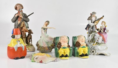 Lot 1919 - WADE; a hand painted figure of a dancing girl,...