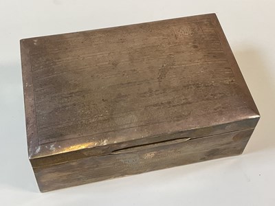 Lot 494 - A George V hallmarked silver cigar box with...