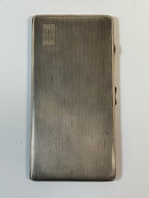 Lot 497 - A George V hallmarked silver cigarette case,...