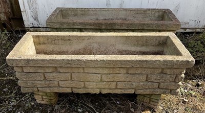 Lot 729 - SANDFORD STONE; a large pair of trough...