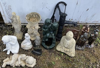 Lot 732 - A quantity of reconstituted garden statues and...
