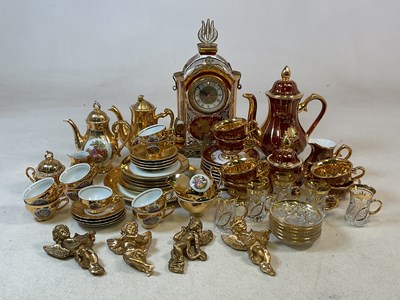 Lot 426 - PORSEM, LIMOGE; a ceramic gilt decorated...