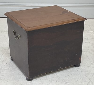 Lot 229 - A Victorian mahogany commode with blue and...