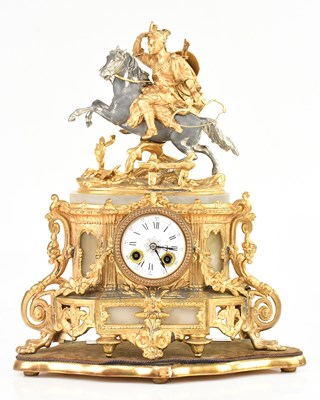 Lot 265 - An early 20th century French figural mantel...
