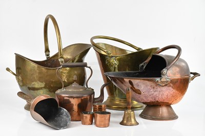 Lot 431 - A collection of Victorian and later copper and...