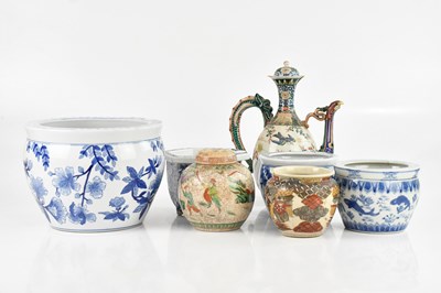 Lot 1550 - An unusual Japanese porcelain teapot, with a...