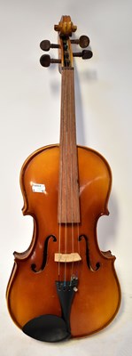 Lot 1014 - A cased Lark Chinese viola and bow.