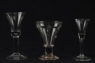 Lot 1782 - Three 19th century glasses including a rummer,...