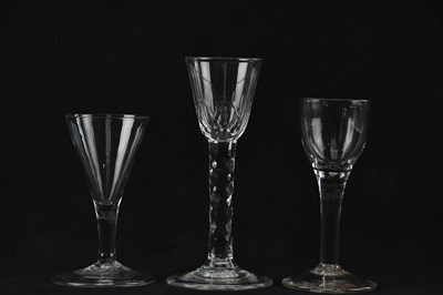 Lot 1795 - Three 19th century glasses including a wine...