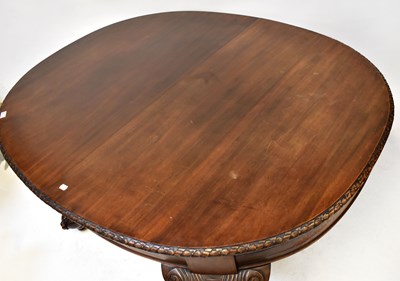 Lot 21 - A Victorian mahogany oval wind-out dining...