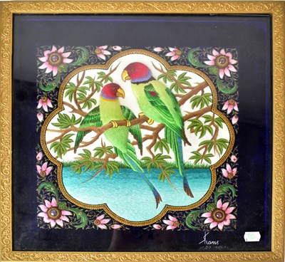 Lot 648 - A Zari embroidered and embellished panel of a...