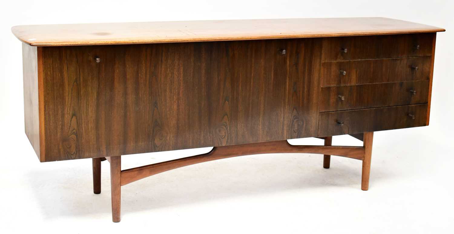 Lot 31 - DANECRAFT; a teak sideboard comprising a...