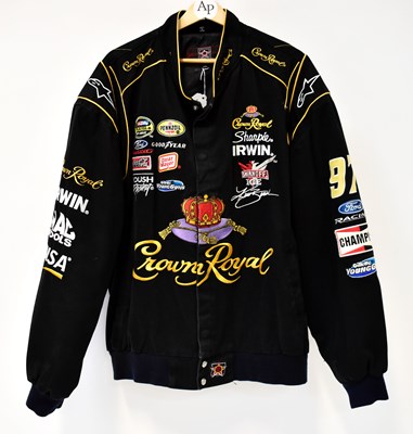 Lot 652 - JH DESIGN; a Crown Royal Nascar racing jacket,...