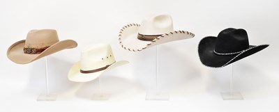 Lot 656 - Four cowboy hats comprising a Bullhide example,...