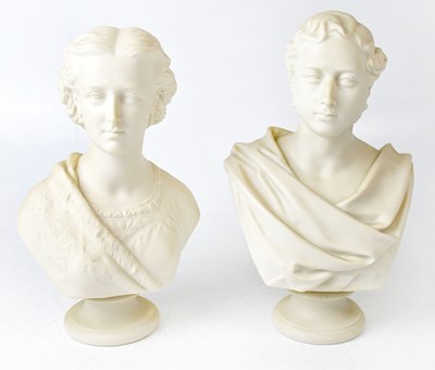 Lot 202 - COPELAND; a pair of mid-19th century Parian...