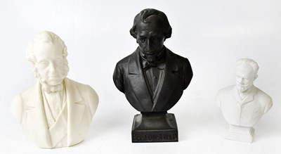 Lot 198 - A Parian ware bust of Lord Palmerston, with...