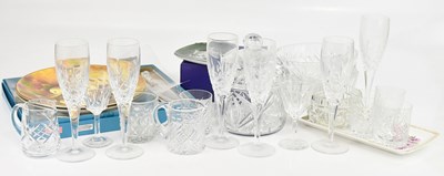 Lot 1777 - Ornaments including cut glass, pair of fruit...