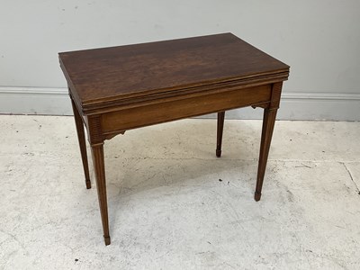 Lot 51 - A good mahogany fold-over games table