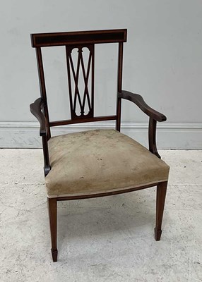 Lot 195 - A 19th century elbow chair, height 103cm.
