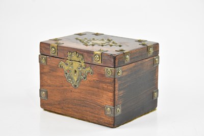 Lot 346 - A 19th century rosewood and brass mounted...