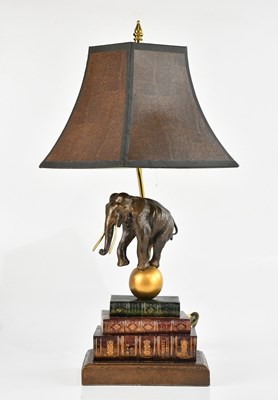 Lot 631 - A decorative elephant lamp, height 63cm.