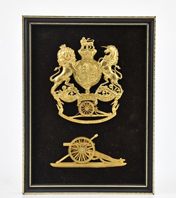 Lot 1277 - An officer's Royal Artillery helmet plate...