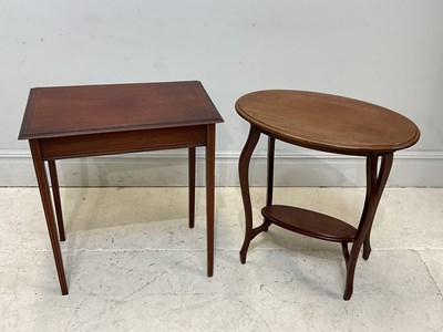 Lot 196 - An Edwardian mahogany oval occasional table...