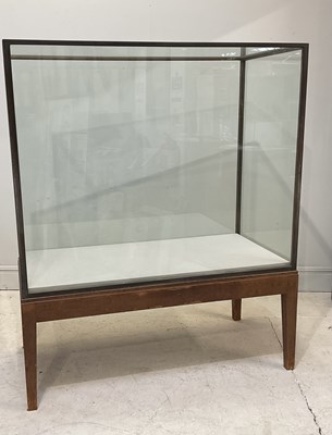 Lot 212 - A large and impressive museum cabinet, on oak...
