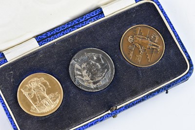 Lot 1117 - JAN VAN RIEBEECK; a cased set of three...