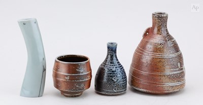 Lot 393 - JOHN JELFS (born 1946); a lugged salt glazed...