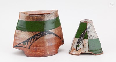 Lot 638 - SEQUOIA MILLER; a stoneware spade vase covered...