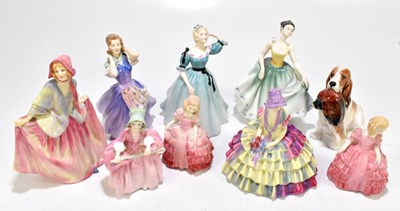 Lot 398 - ROYAL DOULTON; seven assorted figures